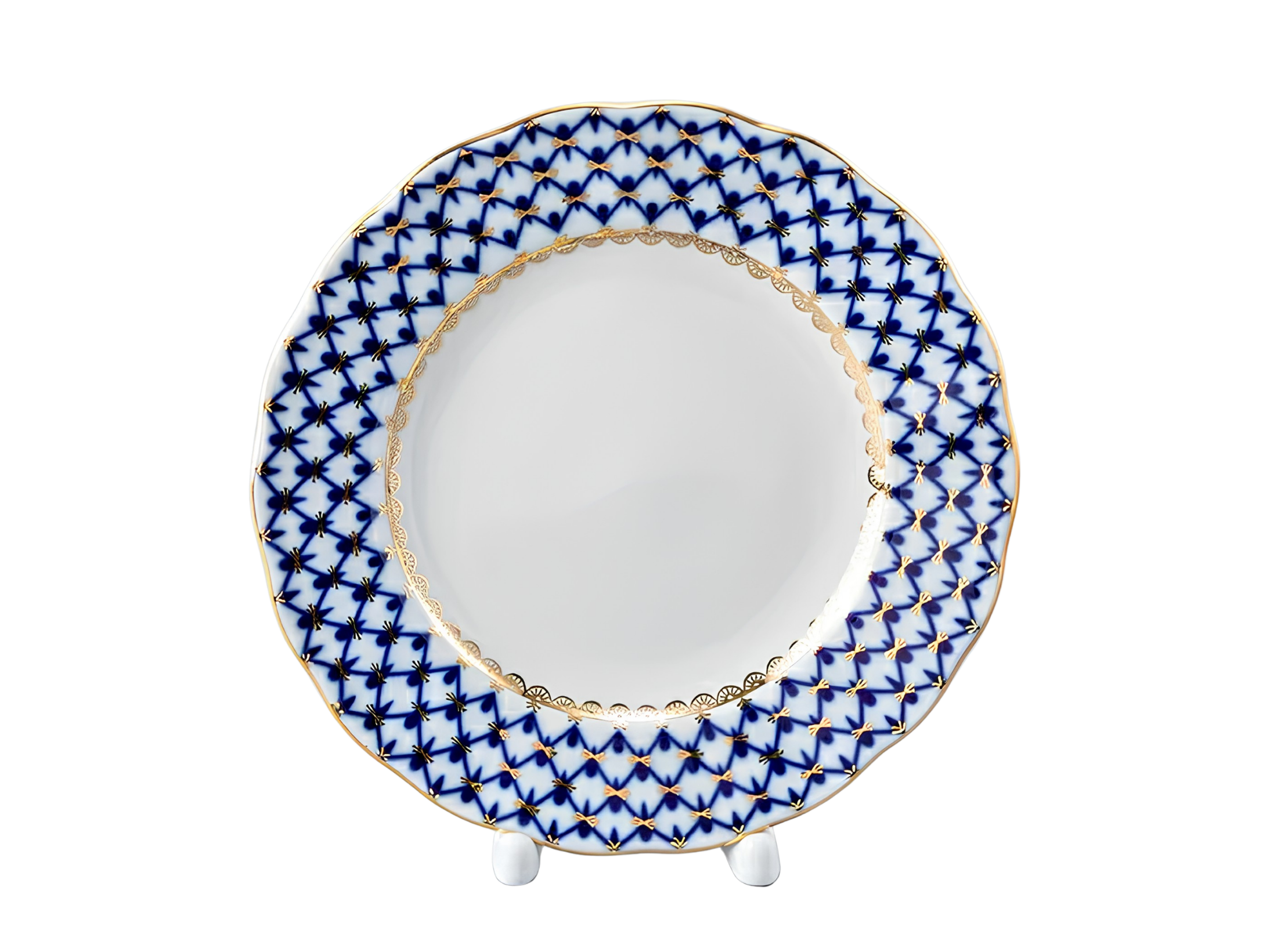 Cobalt Net Pasta Tabağı Dalga Kenar 20 cm 