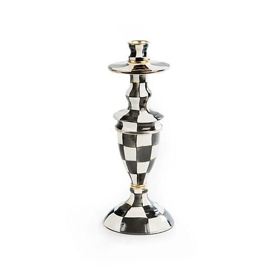 Courtly Check Medium Enamel Candlestick