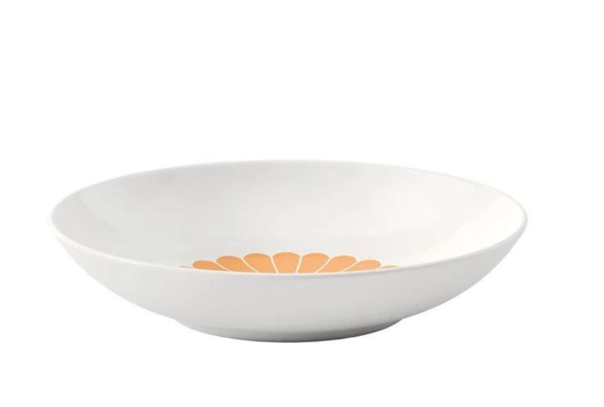 FLEUR SOLEIL TURUNCU PORSELEN ÇUKUR TABAK 24 CM
