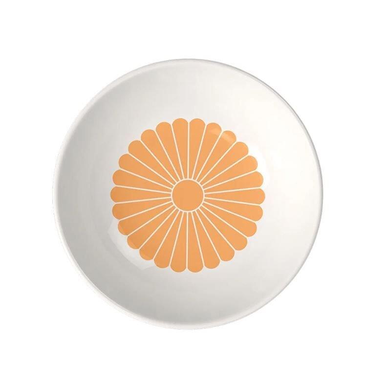 FLEUR SOLEIL TURUNCU PORSELEN KASE 13 CM