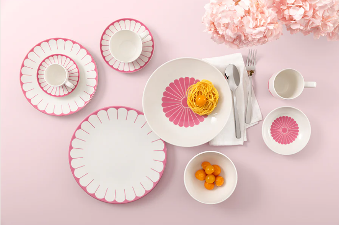 FLEUR SOLEIL TURUNCU PORSELEN KASE 14 CM