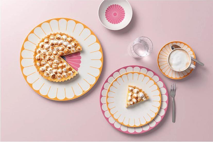 FLEUR SOLEIL TURUNCU PORSELEN PASTA TABAĞI 21 CM