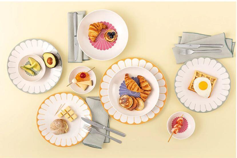 FLEUR SOLEIL TURUNCU PORSELEN YEMEK TABAĞI 27 CM