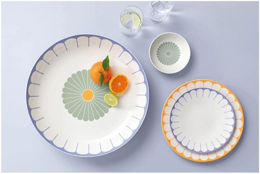 FLEUR SOLEIL TURUNCU PORSELEN YEMEK TABAĞI 27 CM