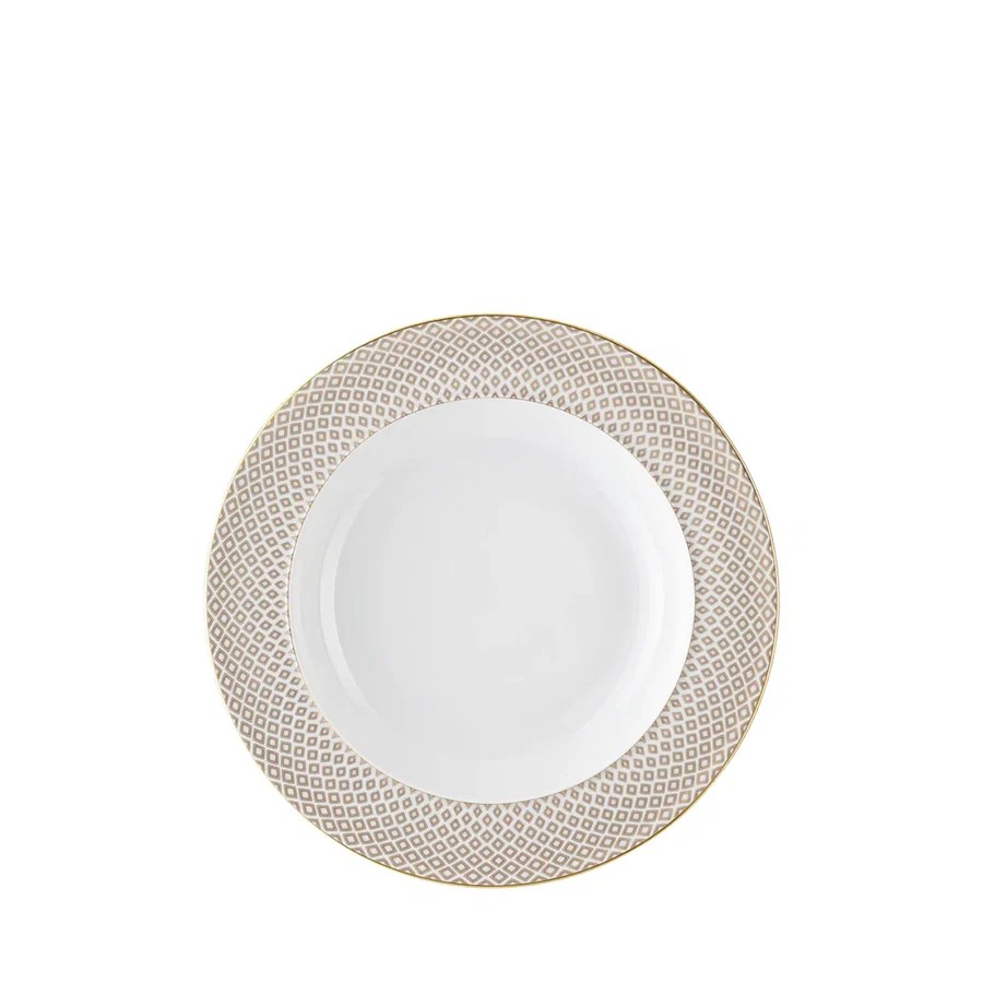Francis Carreau Bej Porselen Çukur Tabak 22 cm