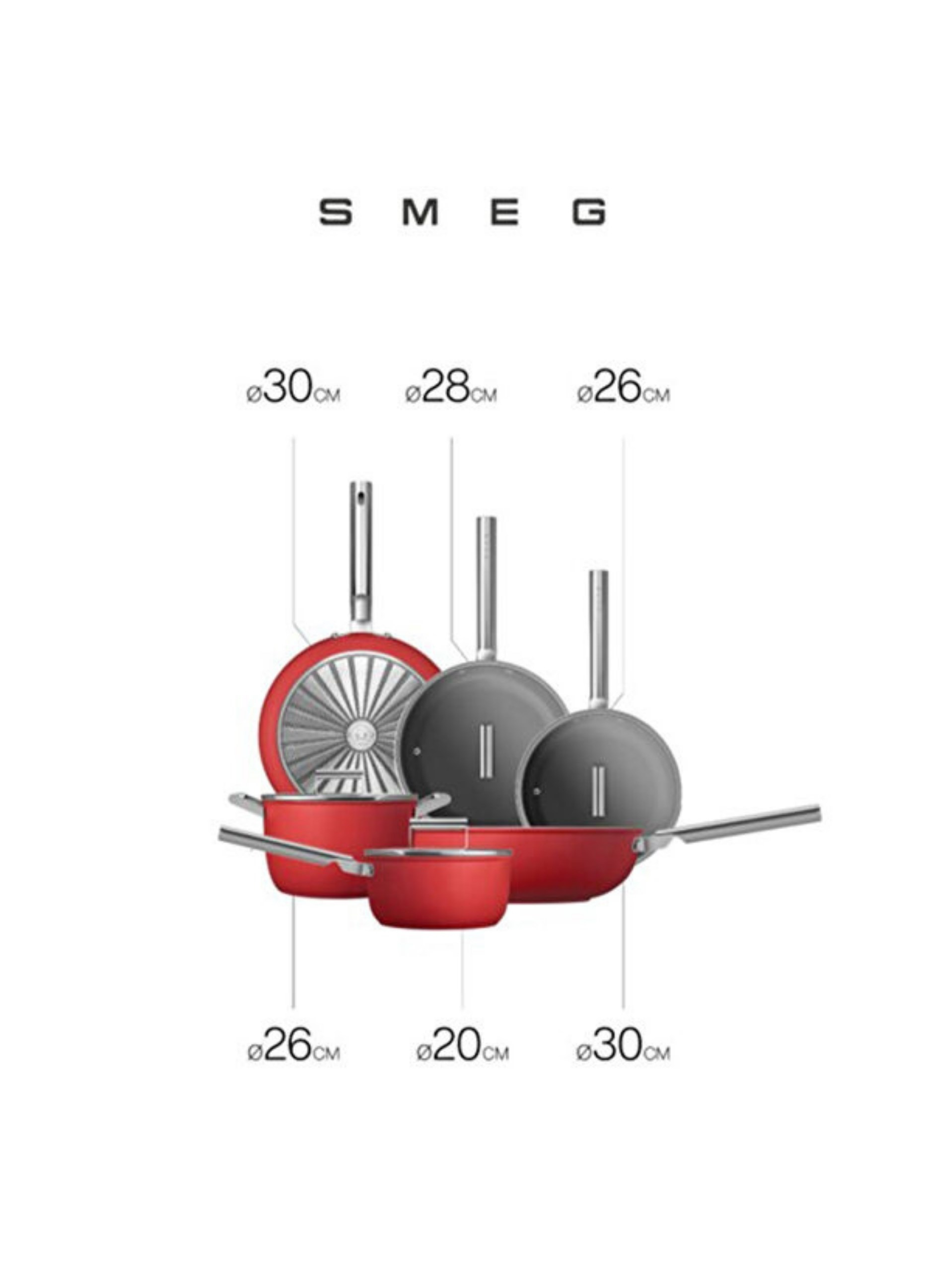 Grande Kırmızı 6'lı Set