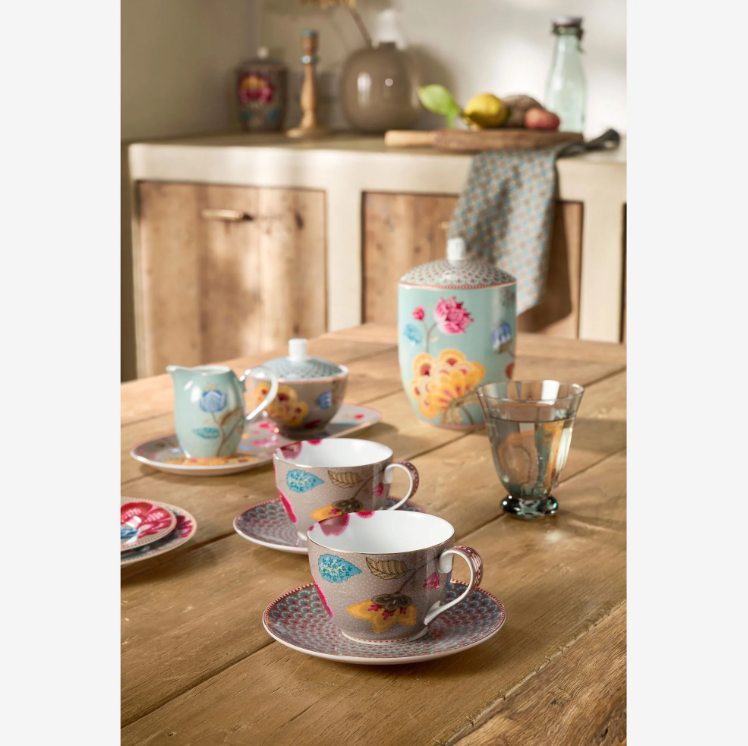 Haki Porselen Çay Fincan Seti 280 Ml