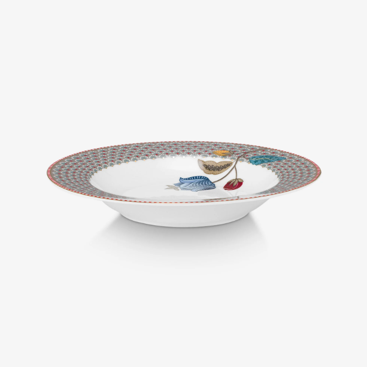 Haki Porselen Çukur Tabak 21,5 Cm