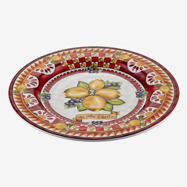 Kırmızı Melamin Yemek Tabağı 28 Cm Capri Collection by Chiara Alessi