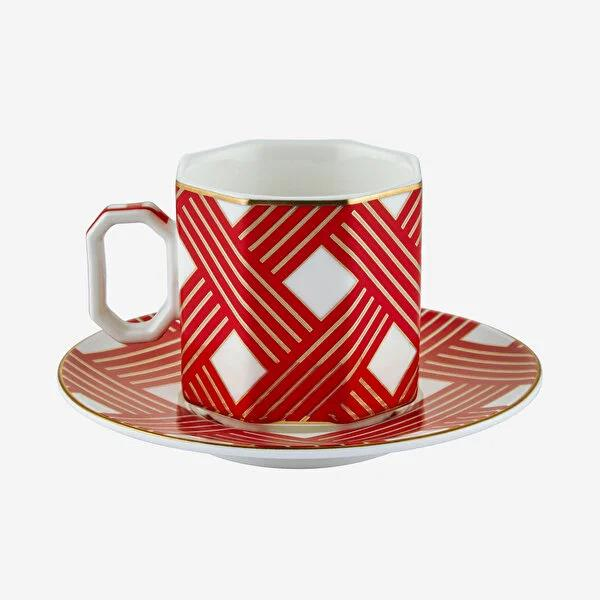 Kırmızı Porselen Kahve Fincan Seti 90 Ml Collection by Chiara Alessi