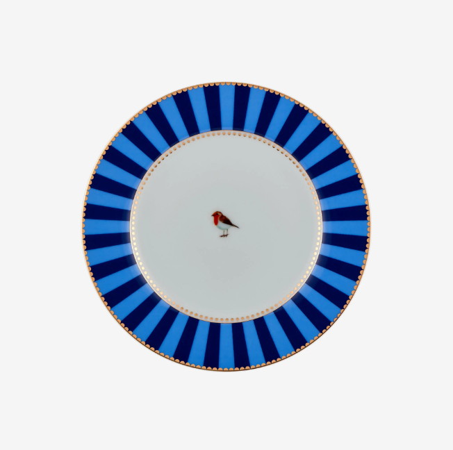 Mavi Çizgili Tabak 17 cm