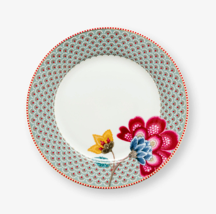 Mavi Porselen Kahvaltı Tabağı 23 Cm