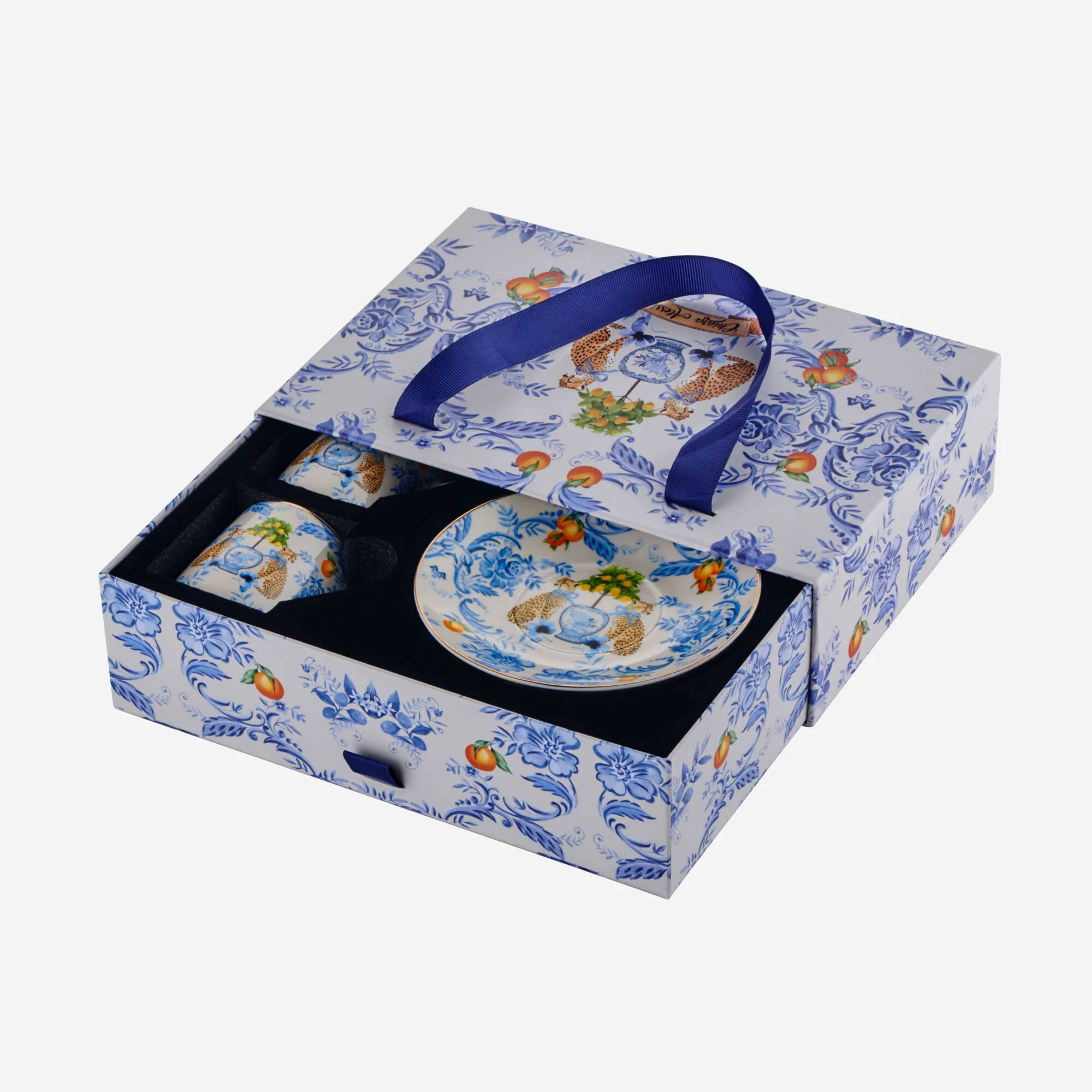 Mavi Porselen Kahve Fincan Set