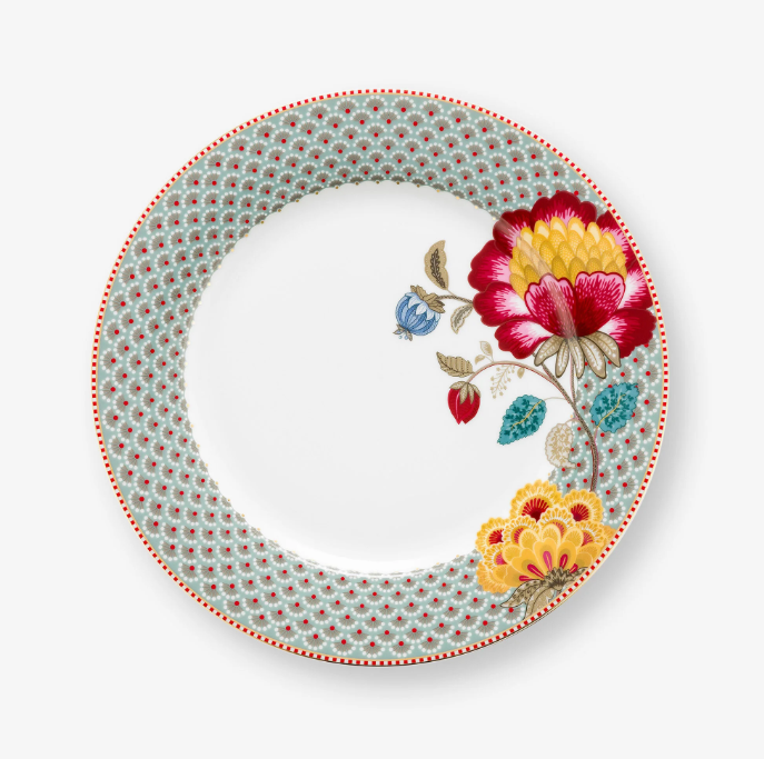 Mavi Porselen Yemek Tabağı 26,5 Cm