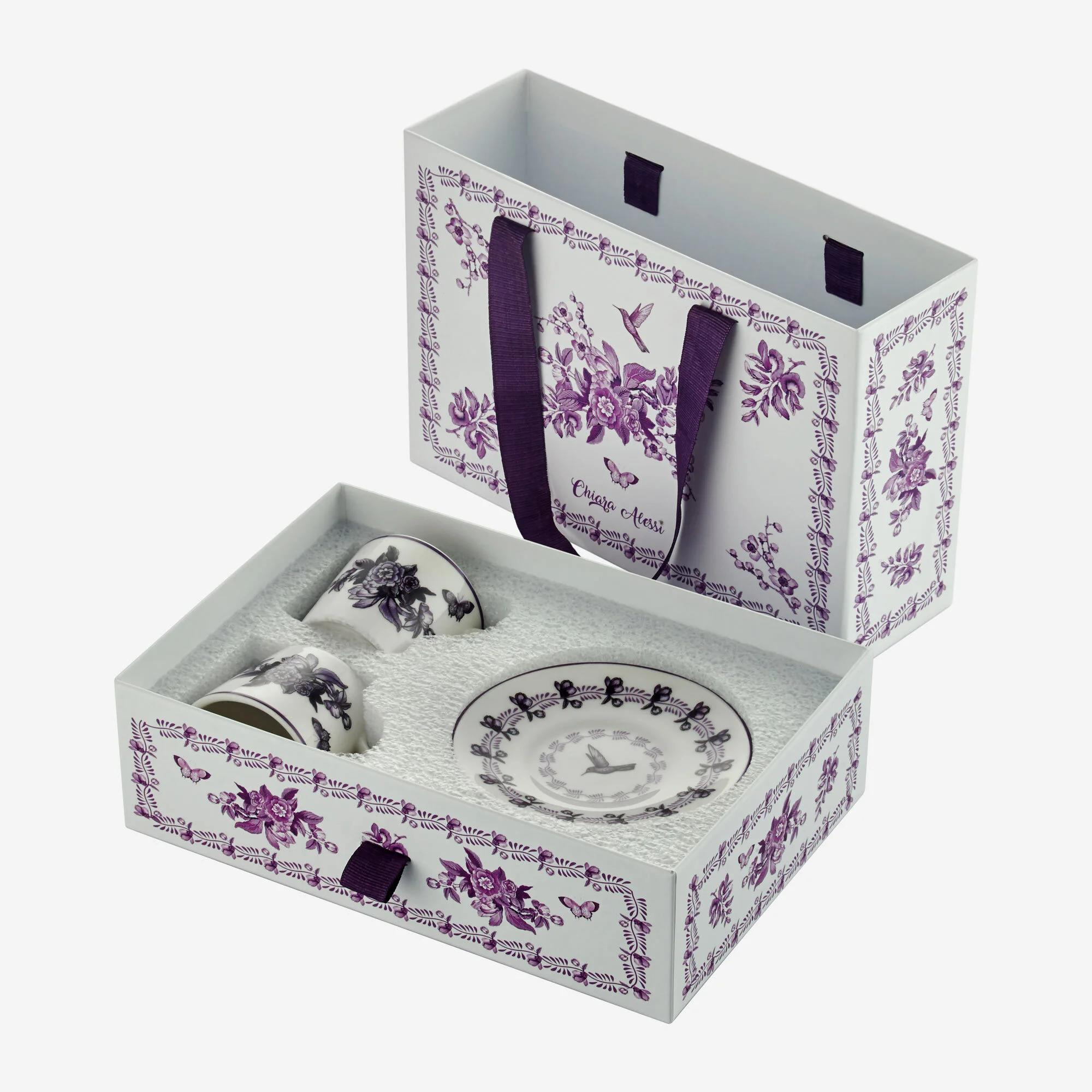 Mor Porselen Kahve Fincan Seti 120 Ml Allure Collection by Chiara Alessi