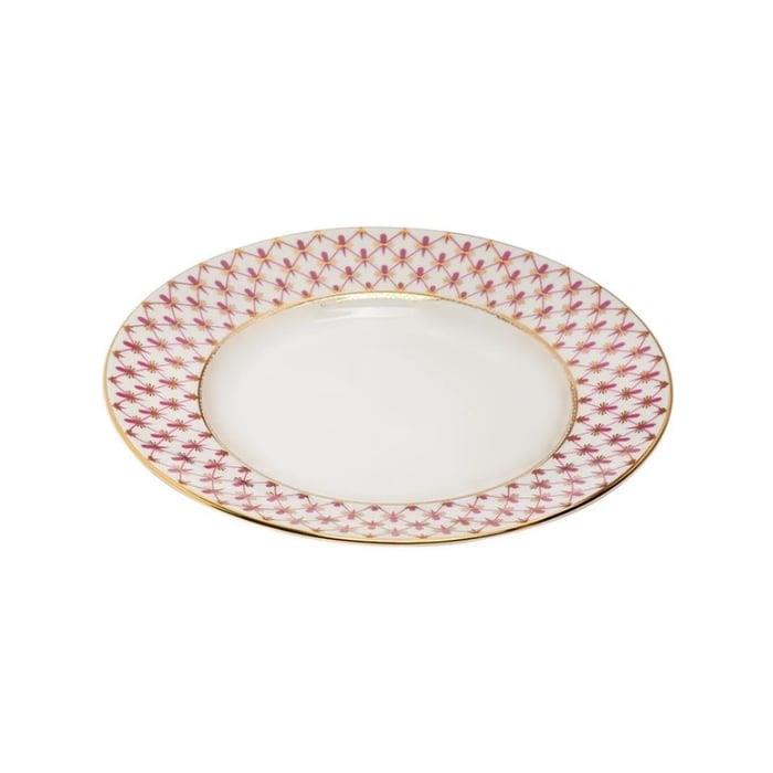 NET-BLUES PEMBE ÇAY FINCANI 250 ML & PASTA TABAĞI 18 CM TRIO
