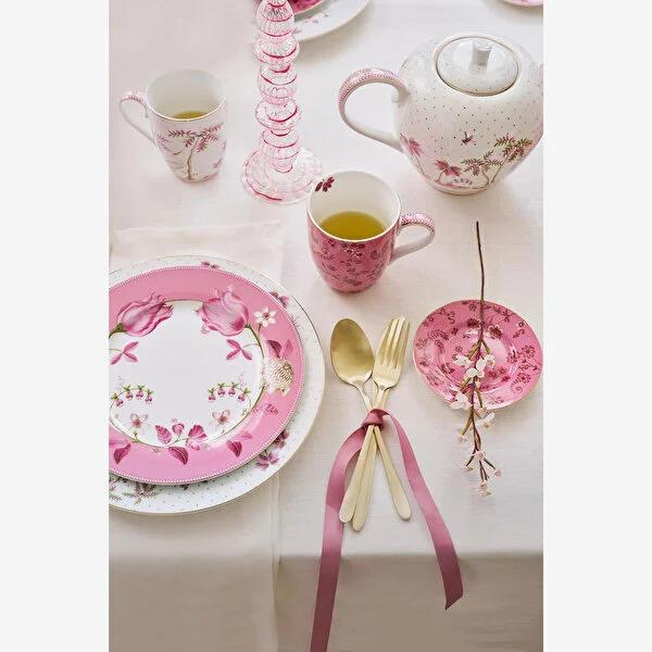 Pembe Porselen Petit Four Tabağı 12 Cm Jolie Collection by Pip Studio