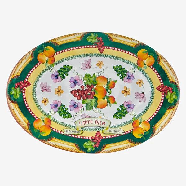 Sarı Melamin Servis Tabağı 50 Cm Carpe Diem Collection by Chiara Alessi