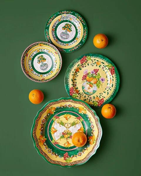 Sarı Melamin Yemek Tabağı 28 Cm Carpe Diem Collection by Chiara Alessi