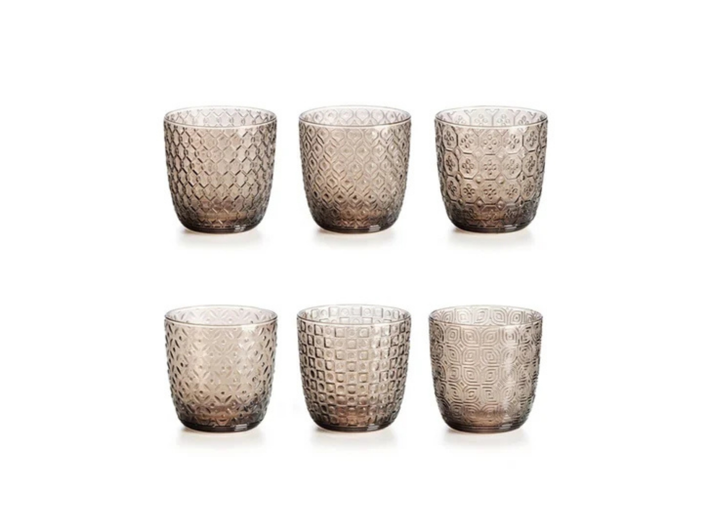 Sixties 6 lı Set Bronze Grey Bardak 31 cl