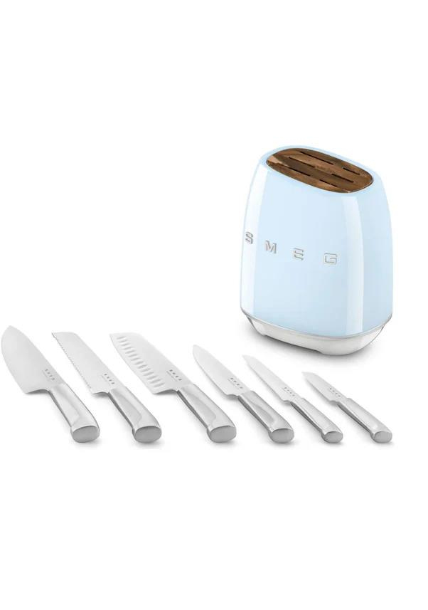 SMEG PASTEL MAVİ STANDLI BIÇAK SETİ