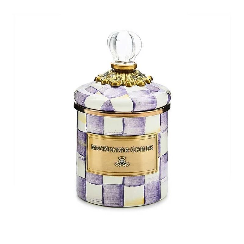 Violet Check Mini Canister