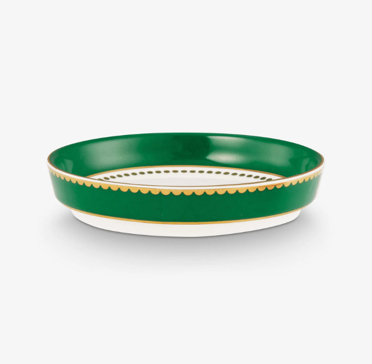 Yeşil Porselen Çay Tabağı 9 Cm