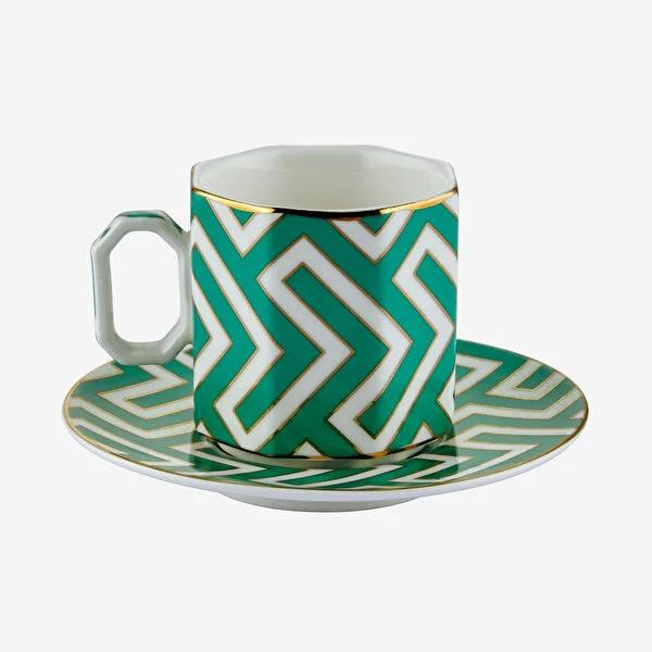 Yeşil Porselen Kahve Fincan Seti 90 Ml Collection by Chiara Alessi