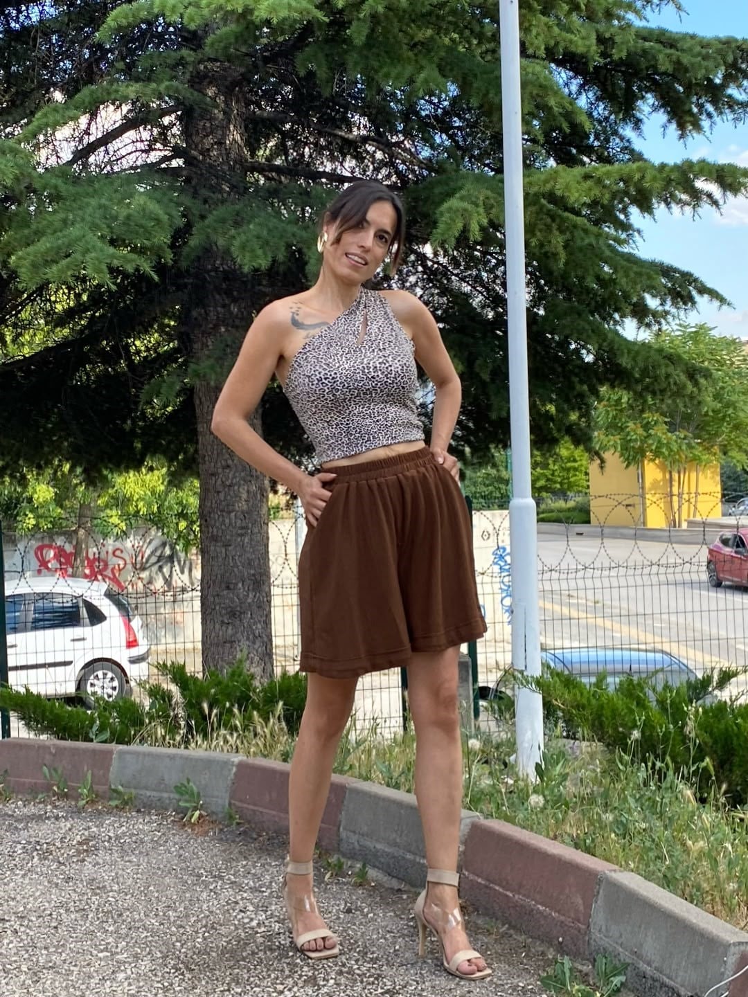 bürümcük kumaş rahat kesim şort