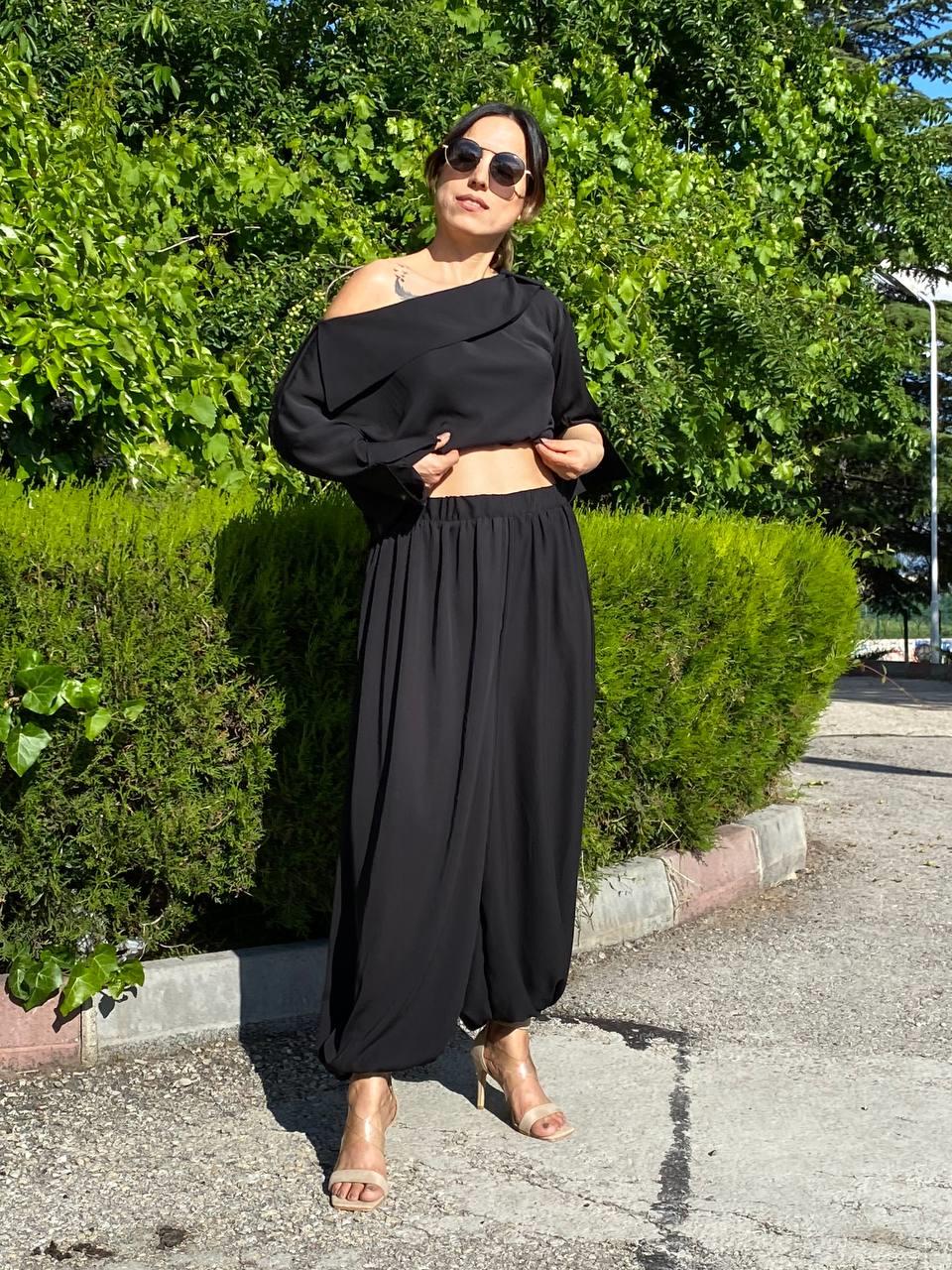 şifon kumaş balon pantolon