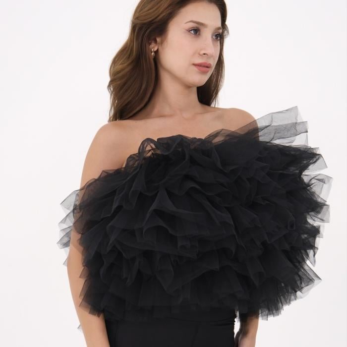 Siyah Tül Büstiyer