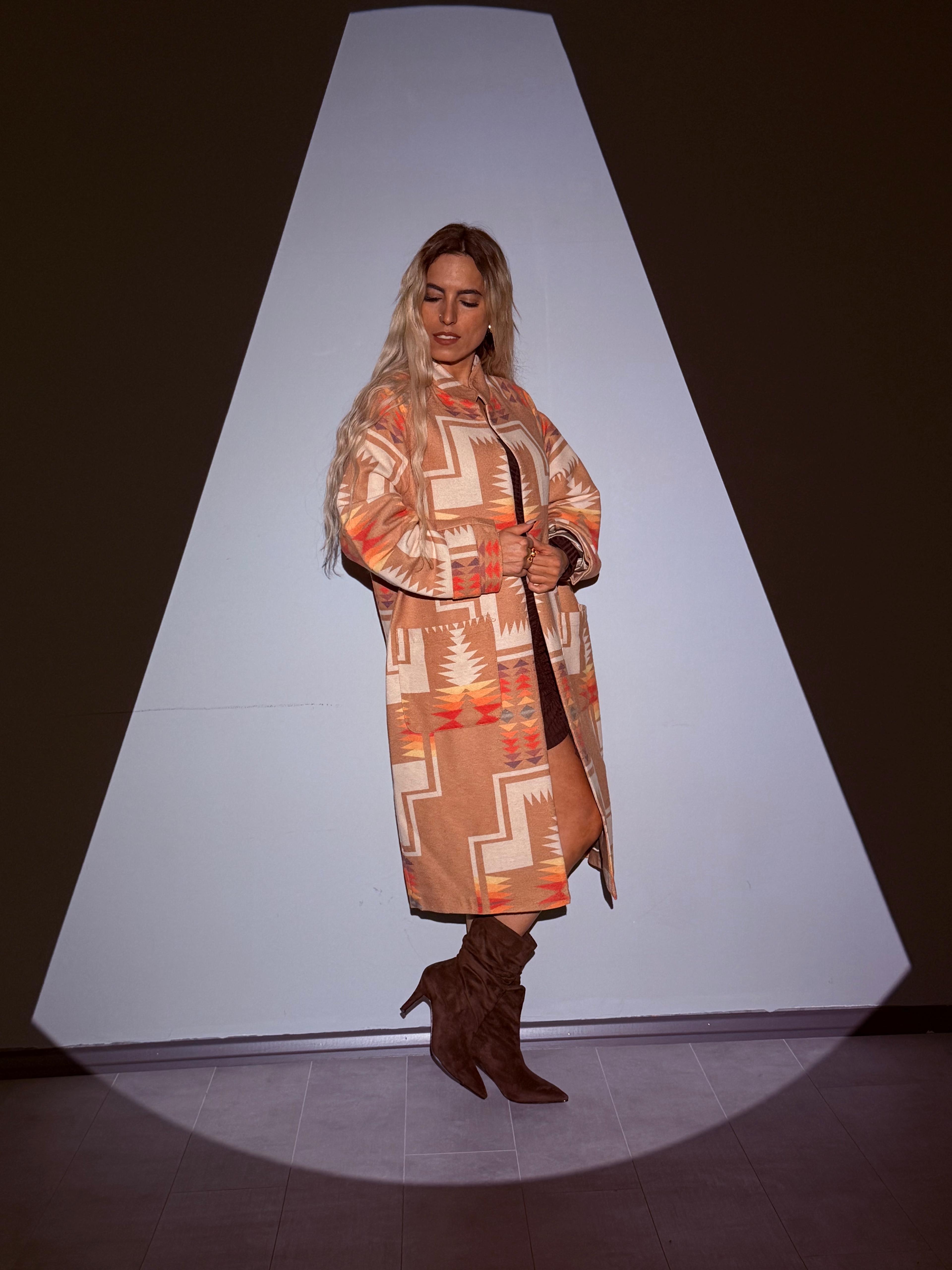 Taba Renkli Desenli Kaban