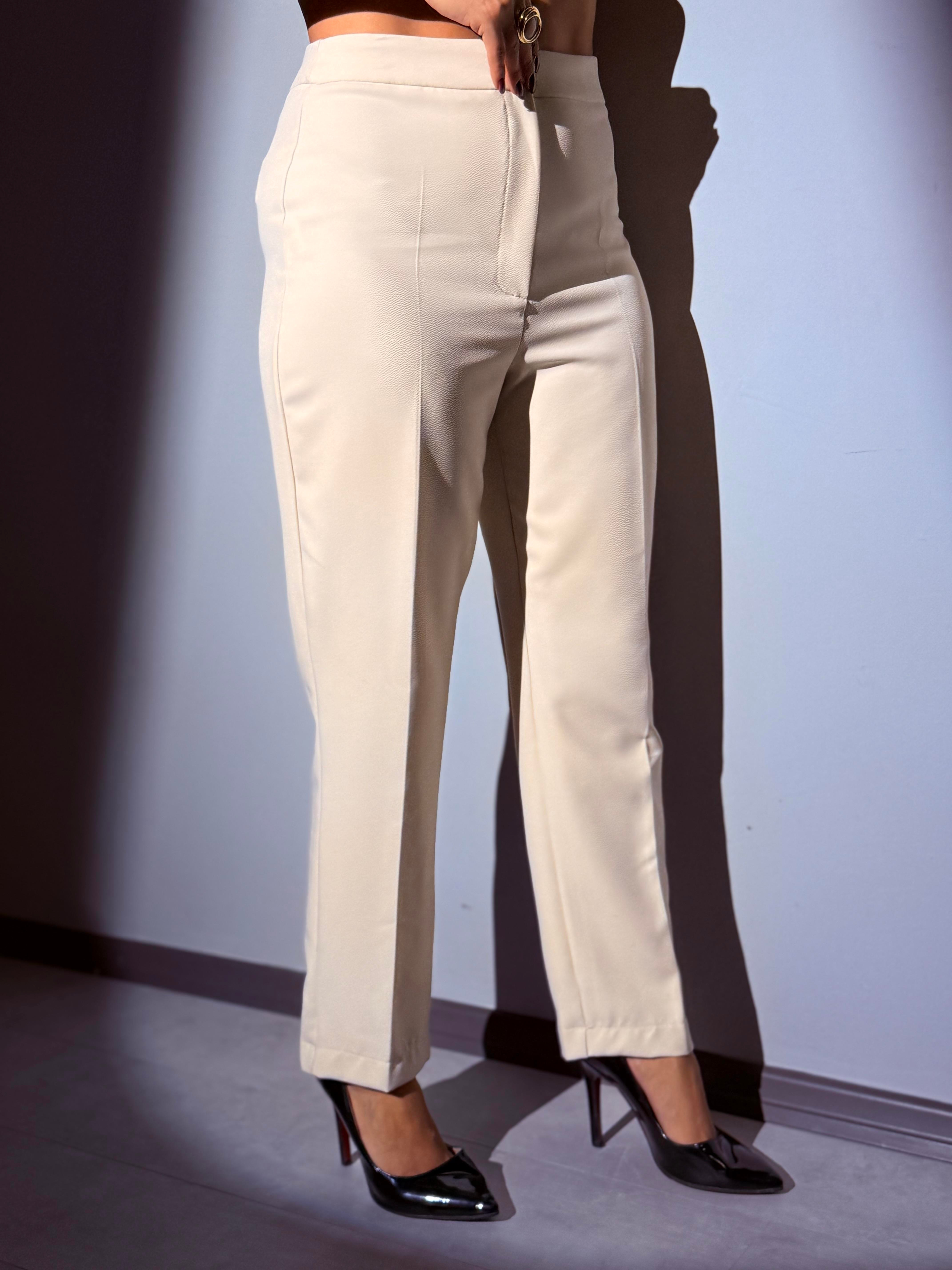 Taş rengi Kumaş Pantolon