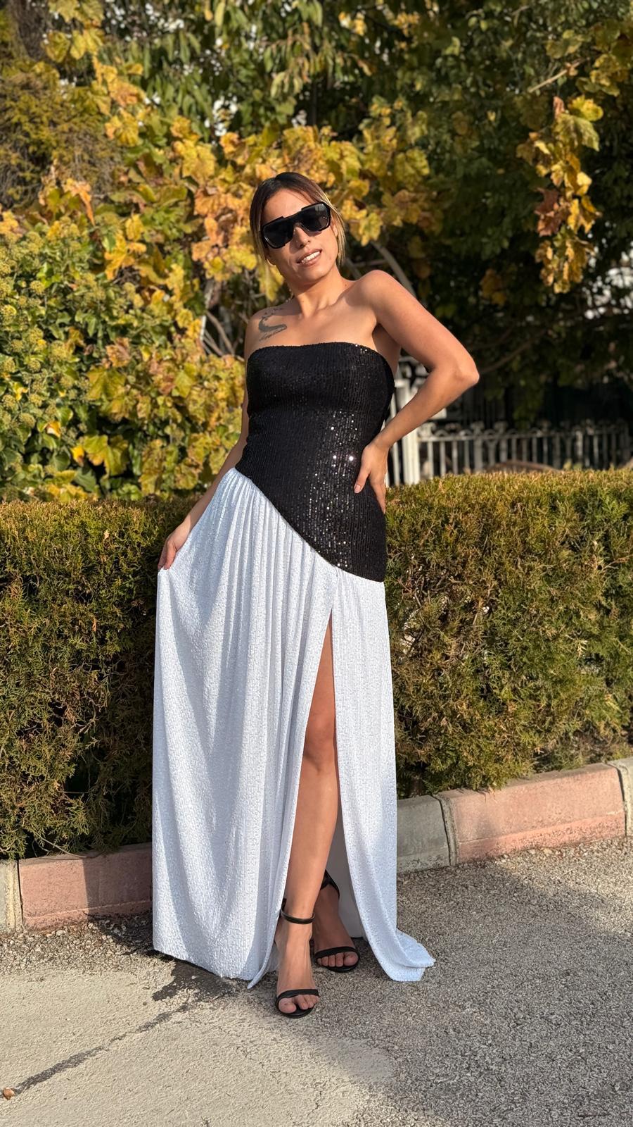 ZARA PAYET DERİN DEKOLTE ETEK