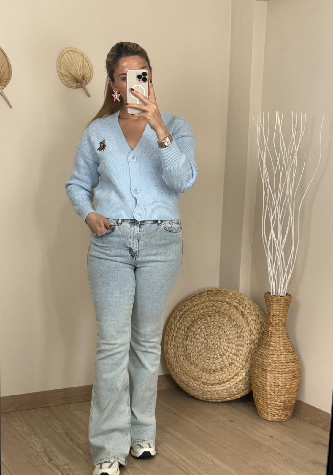 ORJ. MARKA İSPANYOL PAÇA AÇIK MAVİ JEANJEAN