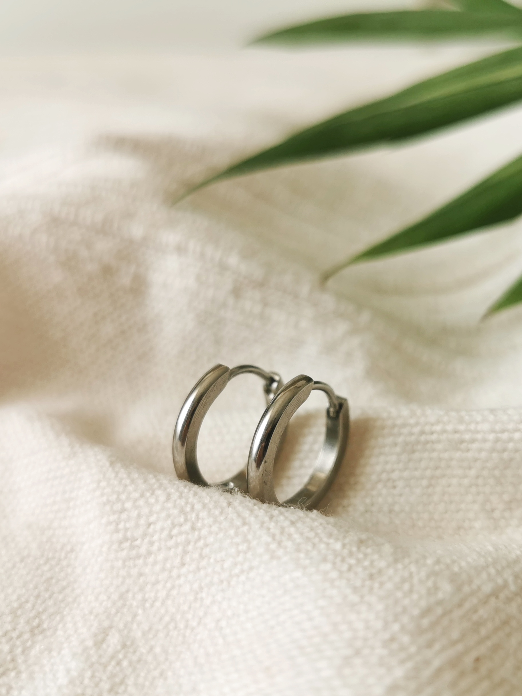 Çelik Halka Erkek Küpe Çift 