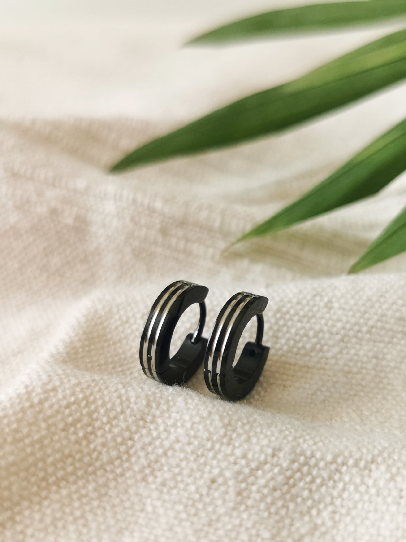 Çelik Halka Erkek Küpe Çift 