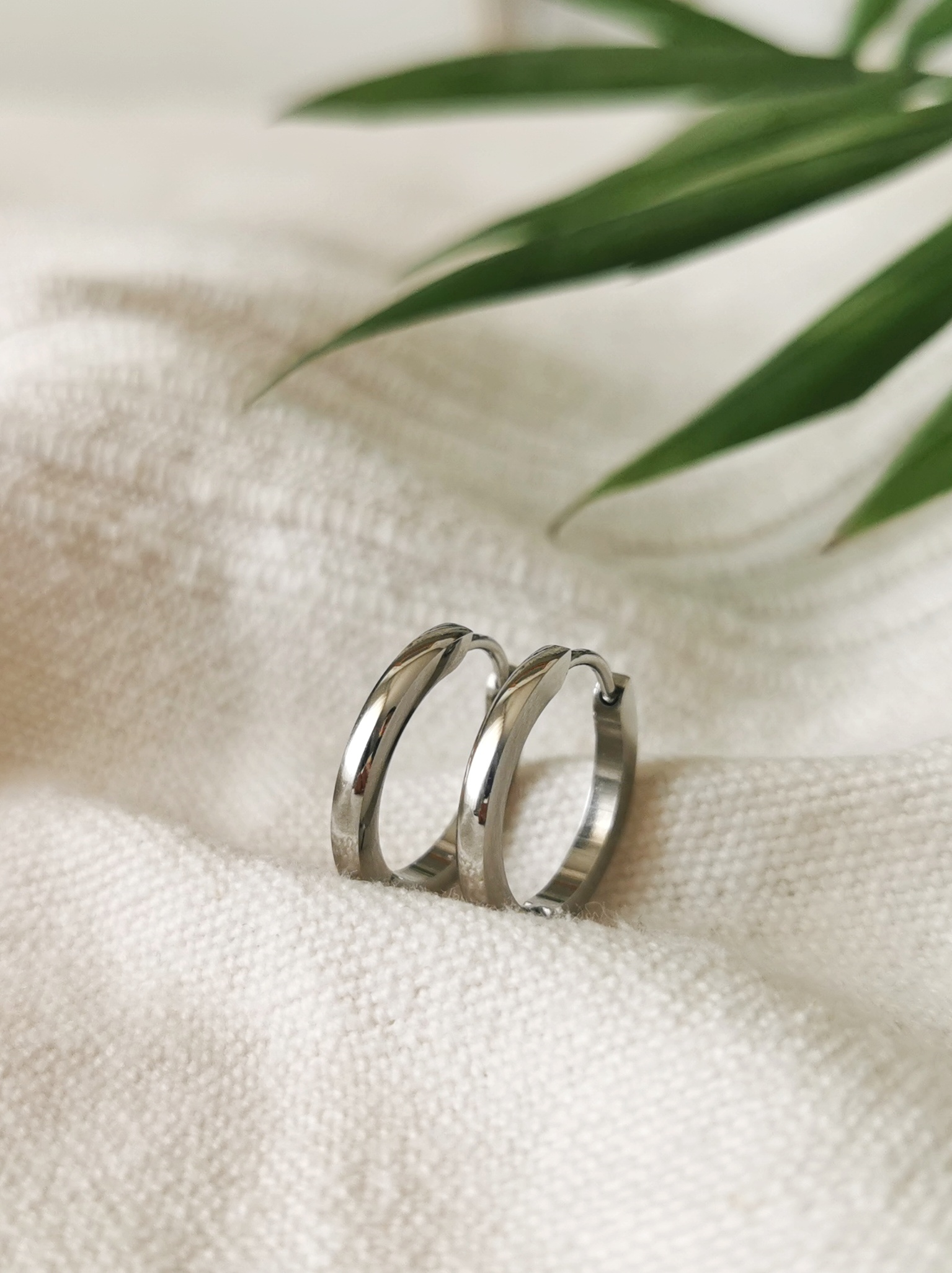 Çelik Halka Erkek Küpe Çift 