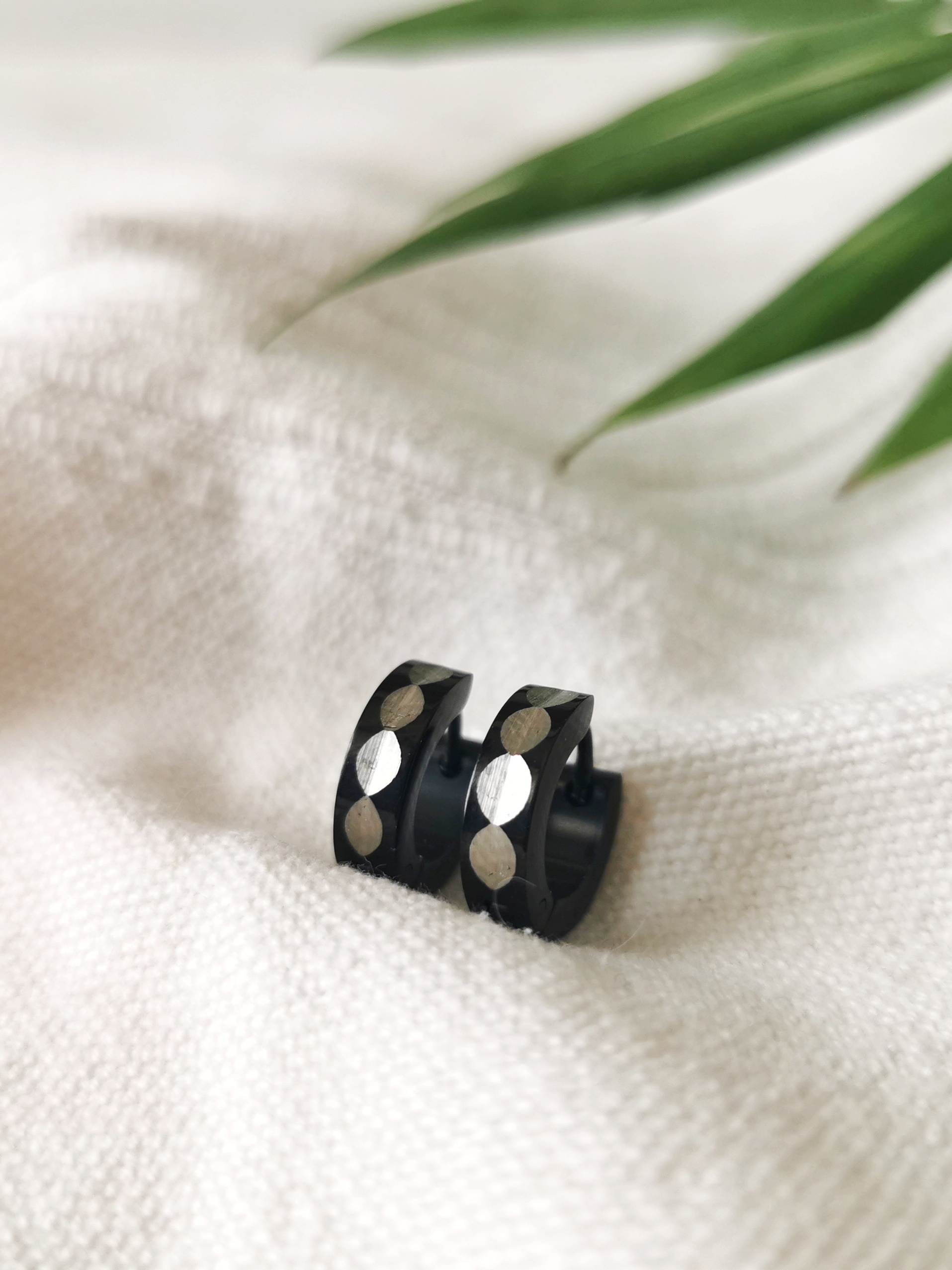 Çelik Halka Erkek Küpe Çift 