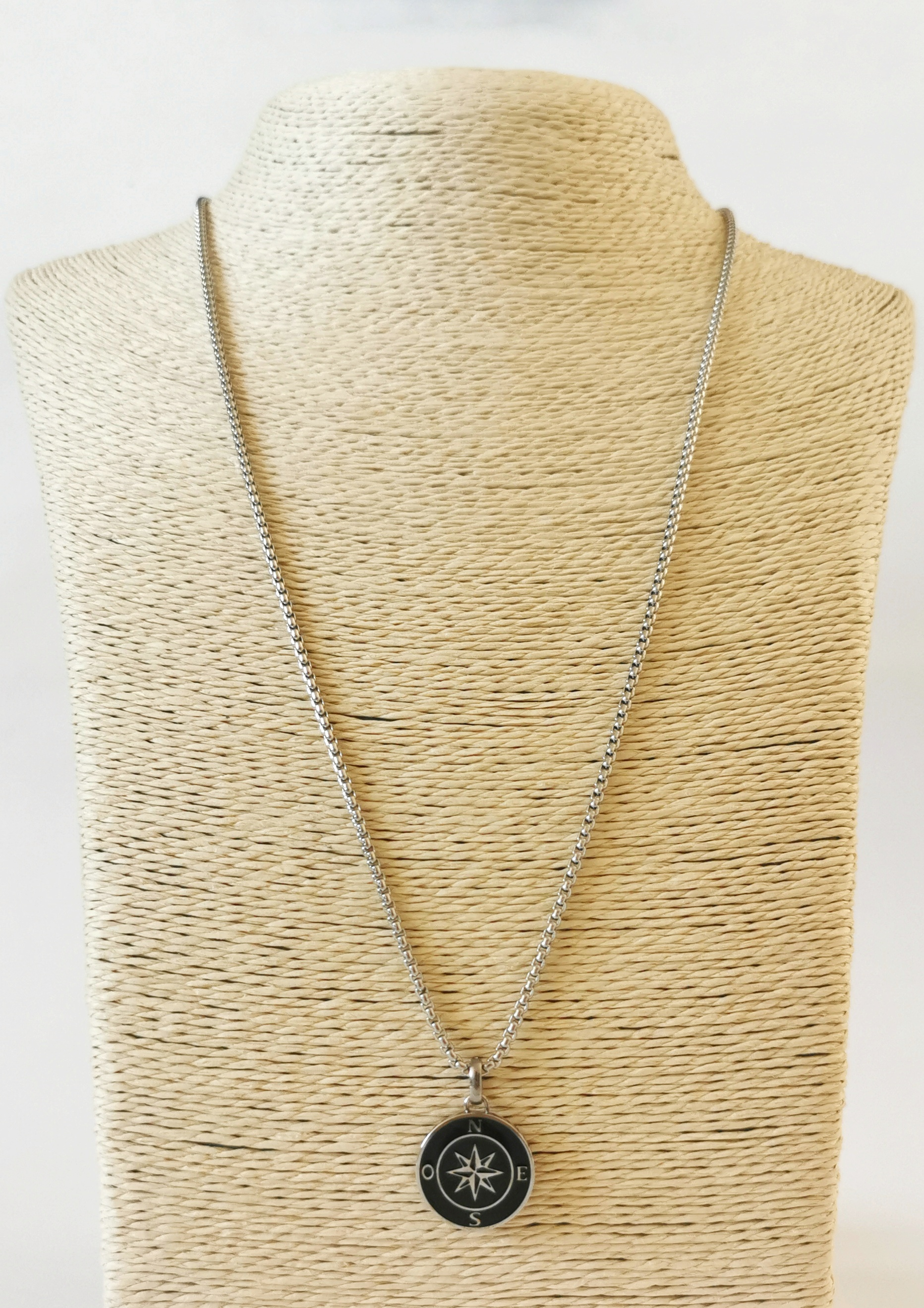 Çelik Pusula Elite Erkek Kolye