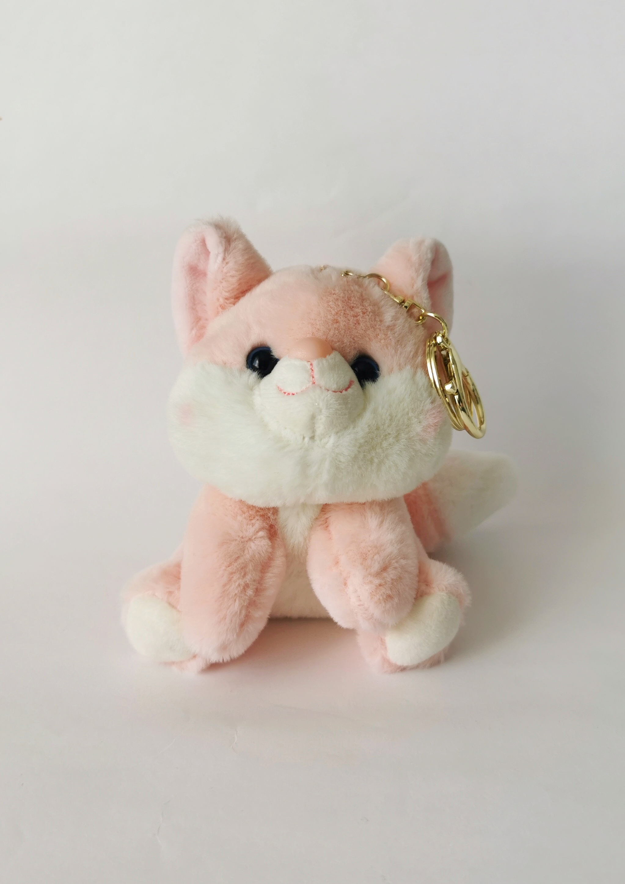Pembe Kedi Peluş Oyuncak Anahtarlık Charm 