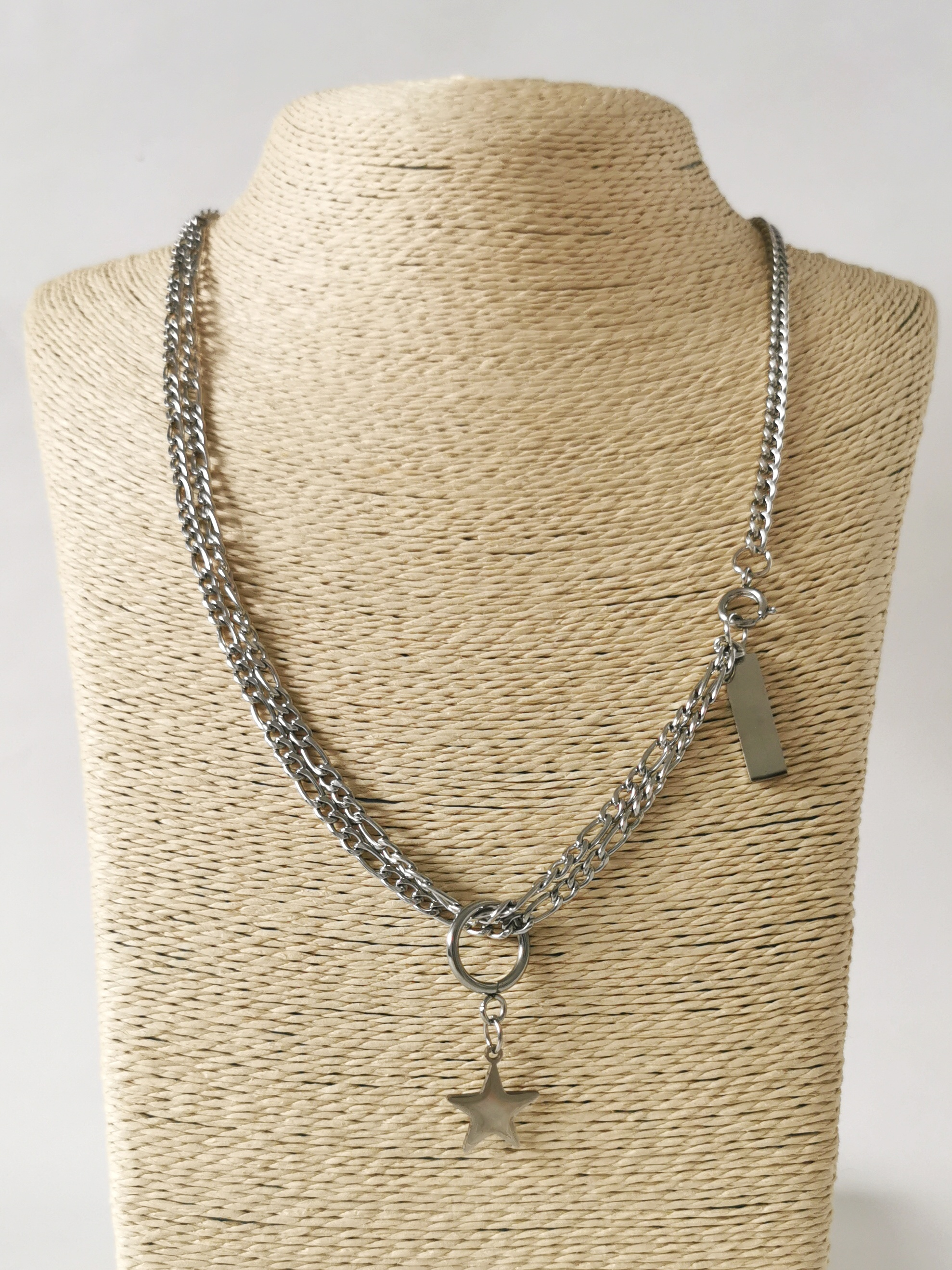 Yıldız Çelik Kolye 