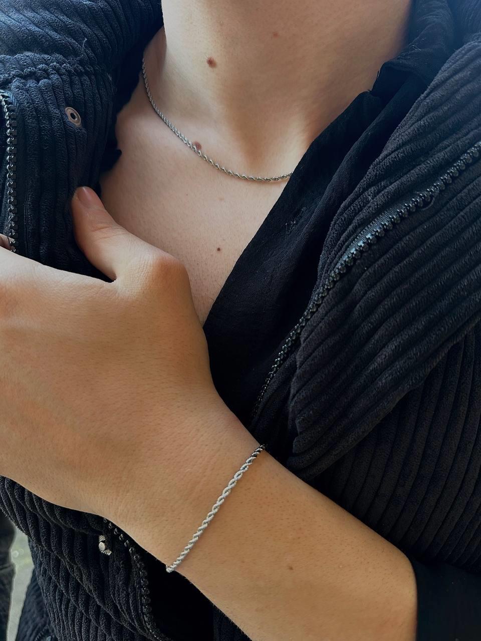 Auger Bracelet Necklace Set