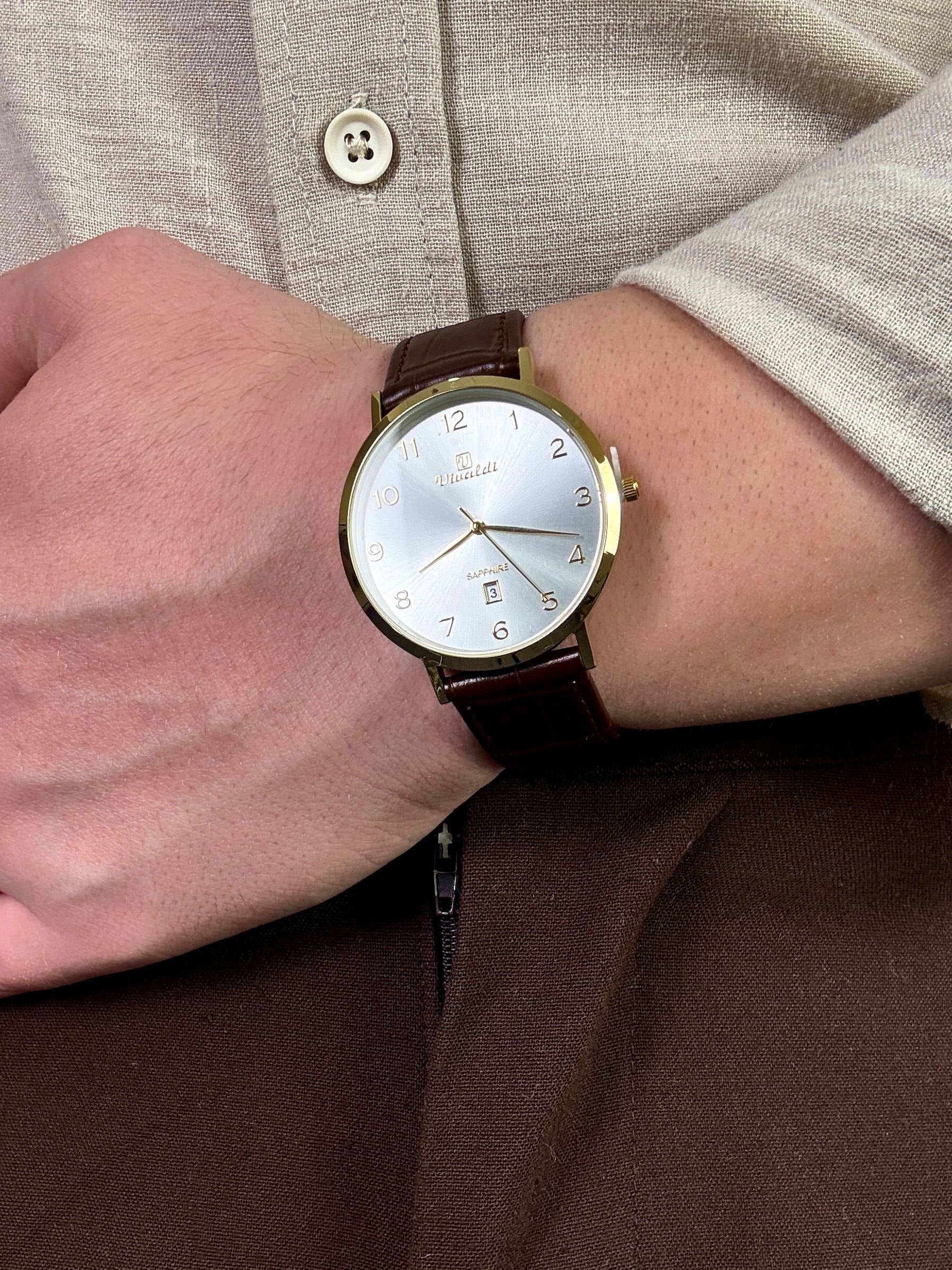 Bellon Vintage Leather Cord Wisthwatch