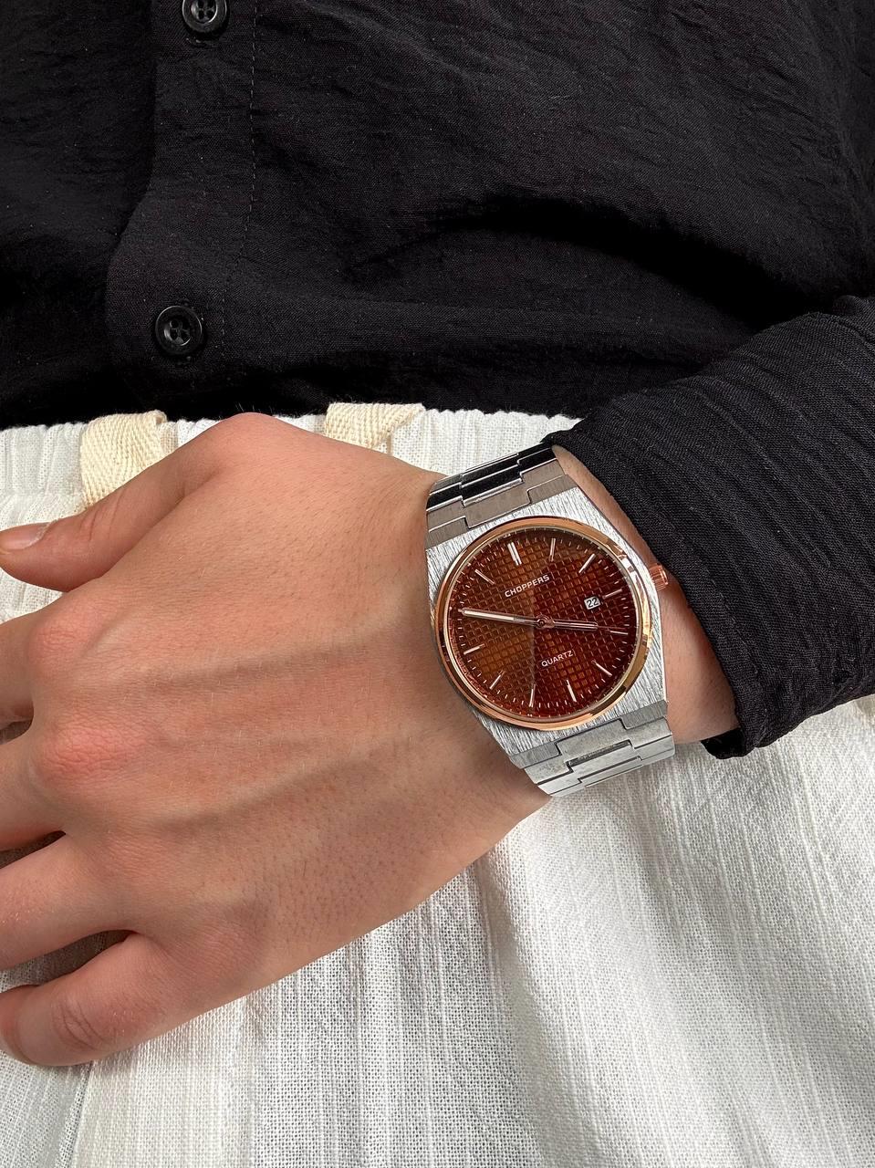 Bronze Frame Red Dial Wristwatch