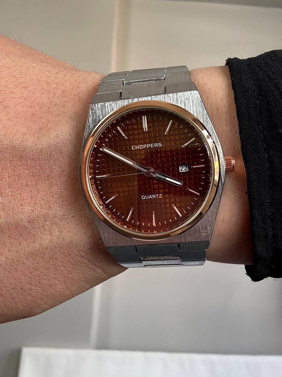 Bronze Frame Red Dial Wristwatch