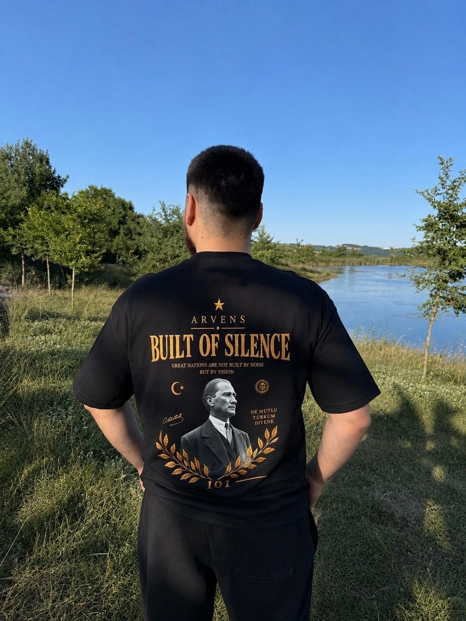 Buılt Of Sılence Premıum Siyah Oversize T-shırt