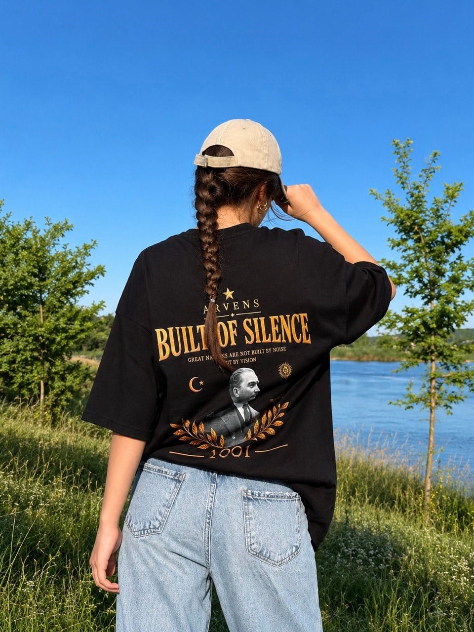Buılt Of Sılence Premıum Siyah Oversize T-shırt