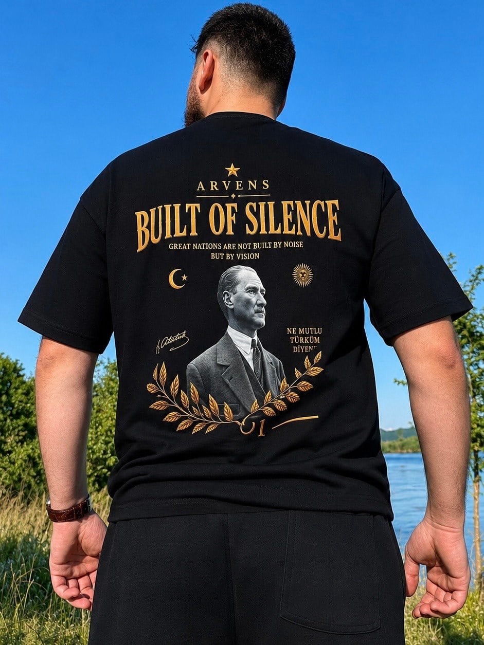 Buılt Of Sılence Premıum Siyah Oversize T-shırt
