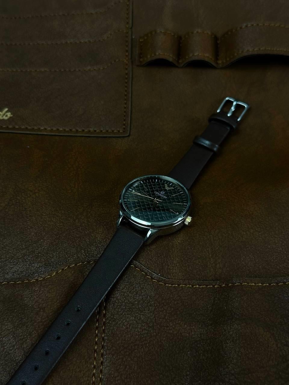 C.S Women Brown Cord Vintage Wristhwatch